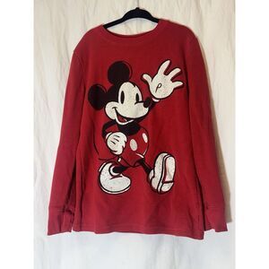 Disney jumping beans Mickey Mouse‎ red long sleeve shirt Size 7 E10